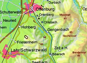 Die Baden-Württemberg Karte