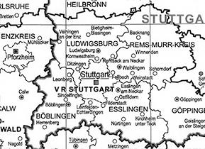 Kreiskarte Baden-Württemberg 1:1 300 000