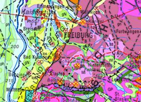 Geologische Übersichts- und Schulkarte von Baden-Württemberg 1:1 000 000
