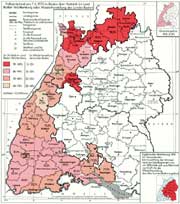 Volksentscheid am 7.6.1970 in Baden über Verbleib im Land Baden-Württemberg oder Wiederherstellung des Landes Baden