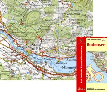 Ausschnitt Radkarte 1:75 000 R758 Bodensee